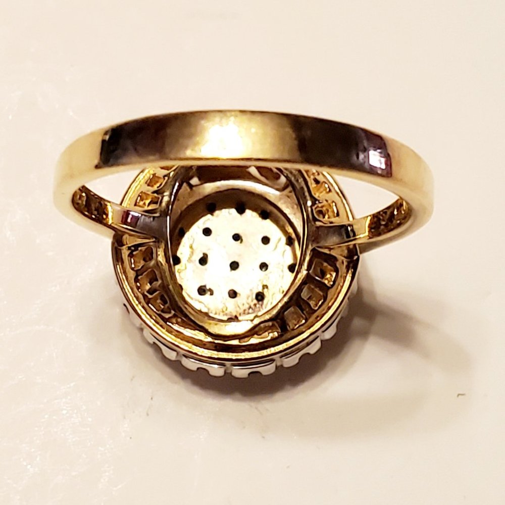 Beautiful Design 14K Rose Gold Diamond & Emerald Ring - Picture 10 of 12